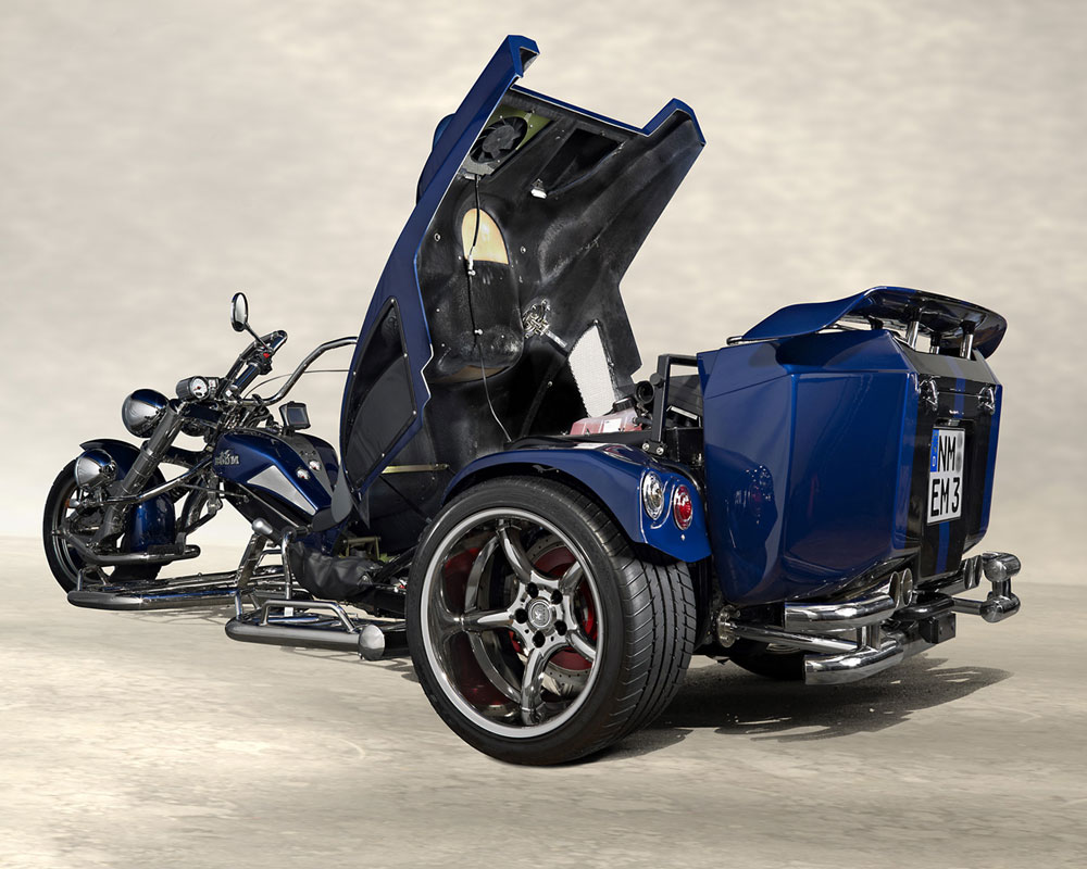 boomtrikes-ST1-ouvert-arrière-bleu - Sud Trike