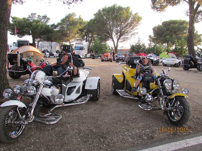 Trike blanc jaune Paul Ricard Castellet