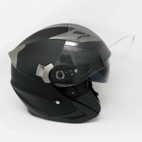 casque jet noir matt