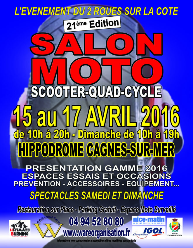 Salon moto Cagne Sur Mer 2016